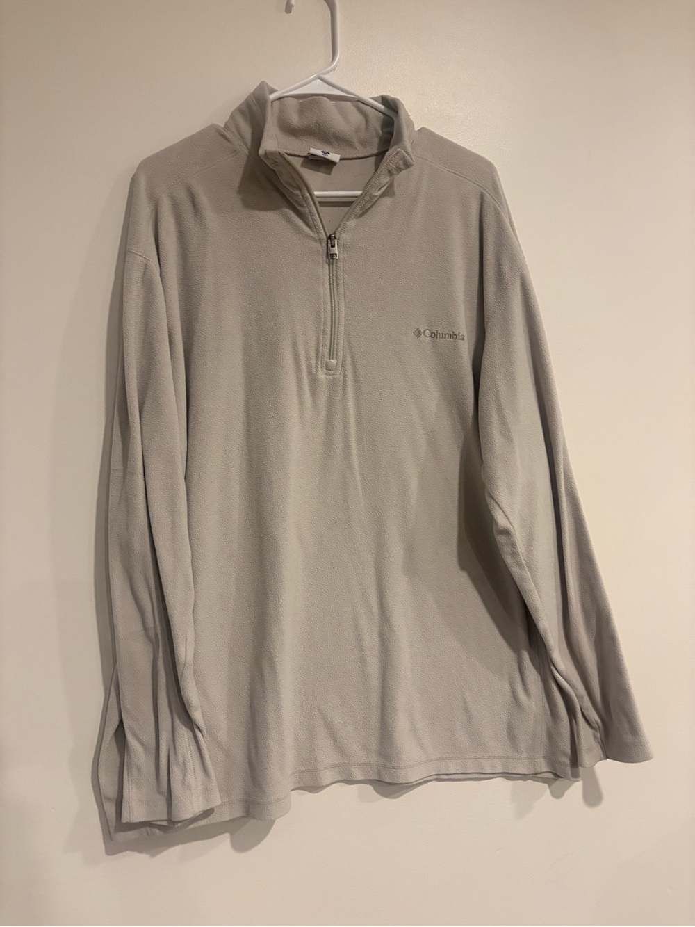 Columbia Light Gray Half-Zip Fleece Pullover